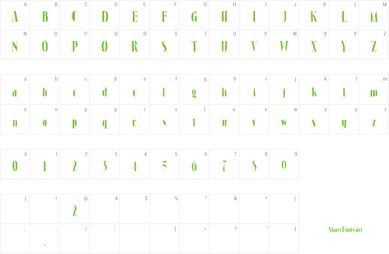 Font Haunted Spirit preview